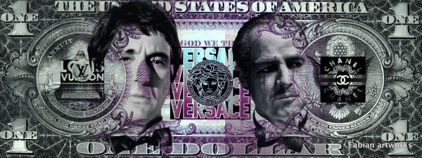 Fabian "One Dollar silver mafia" 200x80x4cm