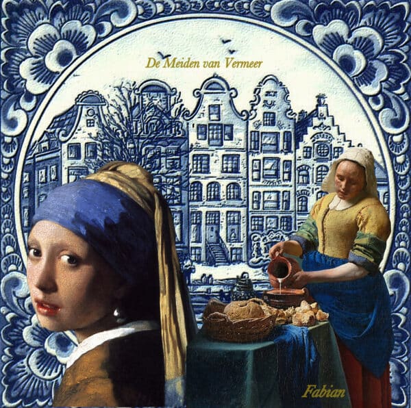 Fabian "De meiden van Vermeer" 120x120x3cm