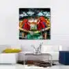 Fabian "Love birds" 100x100x3cm - Afbeelding 2